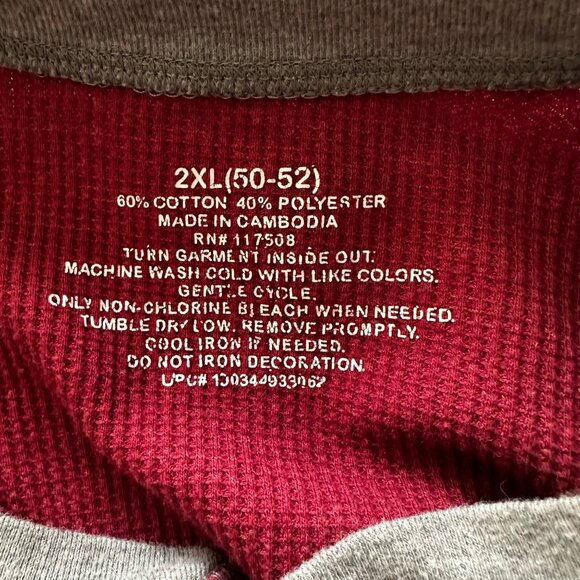 Rebellion Mens Y2K Rebel Thermal Shirt Size 2XL Grunge Garage Streetwear Eagle - Picture 3 of 8